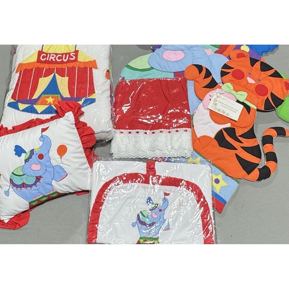 Vintage House Of Hatten Circus Primary Colors Nursery Bedding Decor Set 1990s